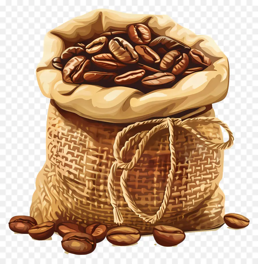 Grãos De Café，Saco De Estopa PNG