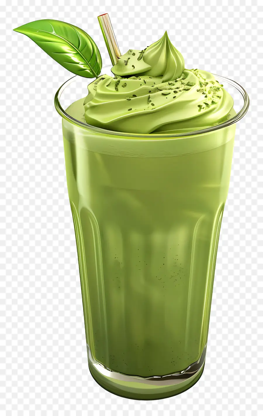 Bebida Matcha，Smoothie Verde PNG