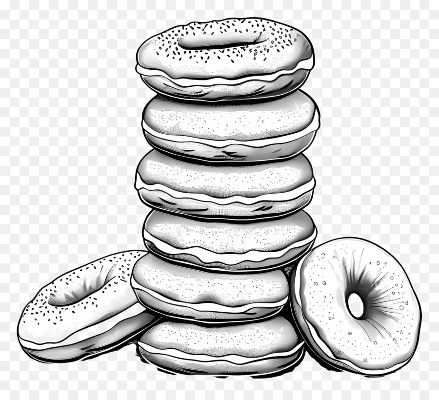 Pilha De Donuts，Rosca PNG