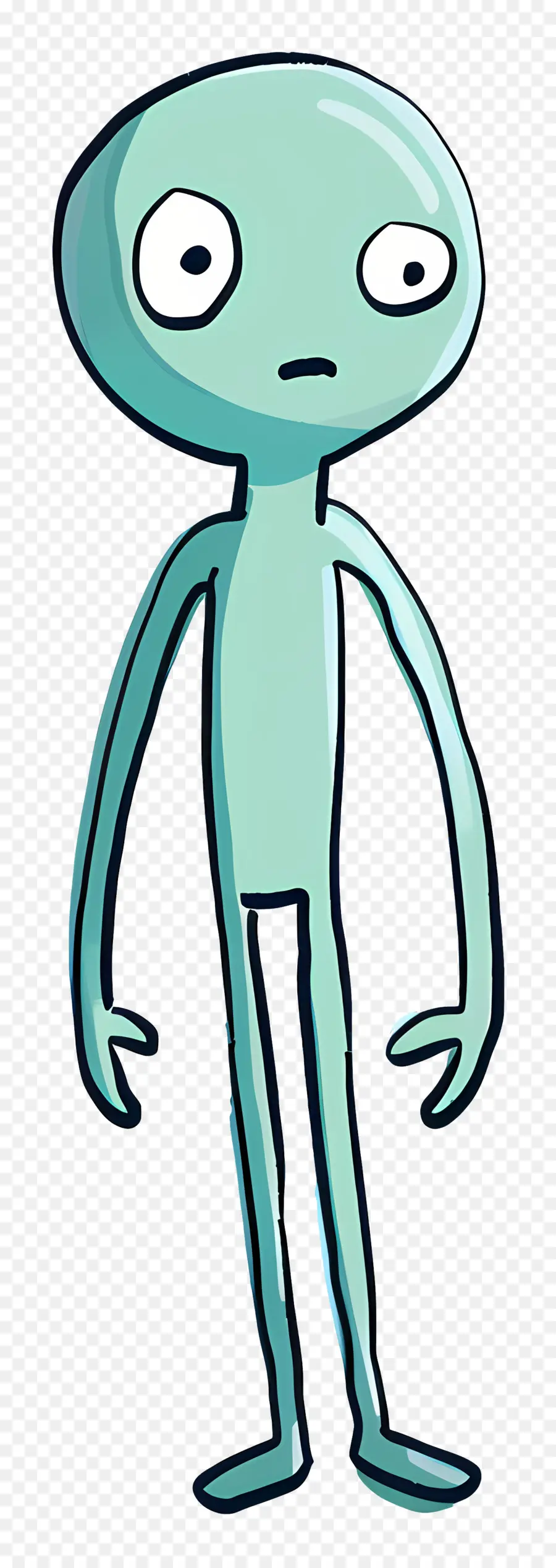 Stickman Confuso，Alien PNG