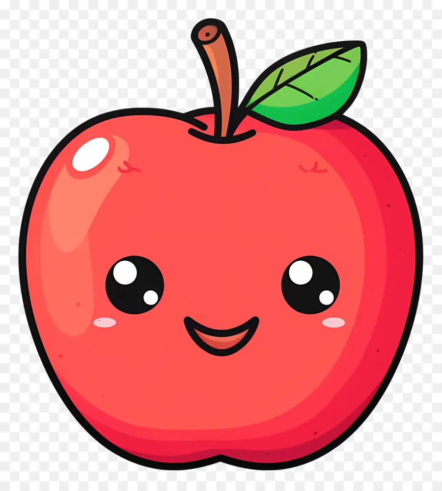 Bonito Apple，Desenho Animado Da Apple PNG