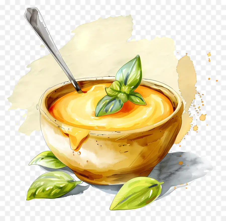 Molho De Queijo，Pintura Em Aquarela PNG