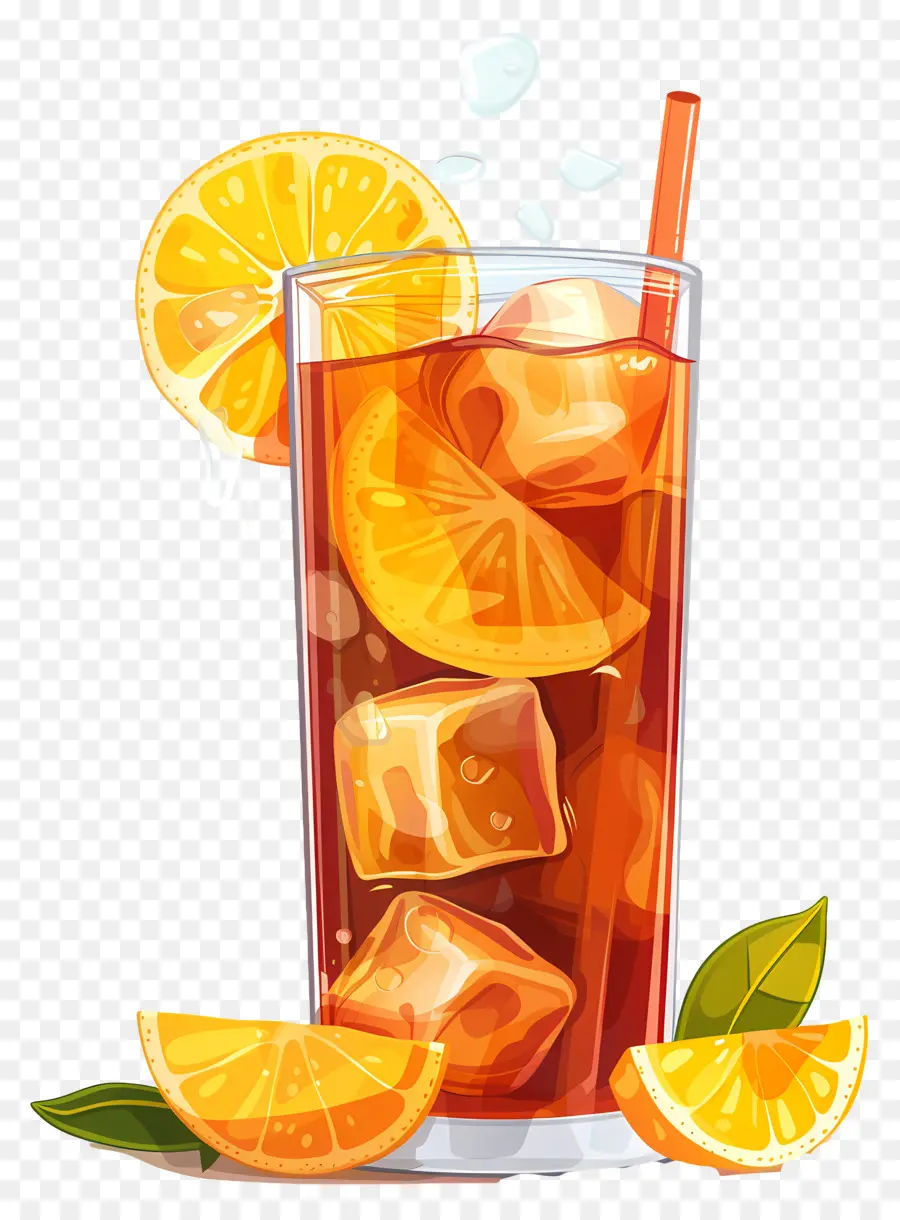 Chá Gelado，Orange Soda PNG