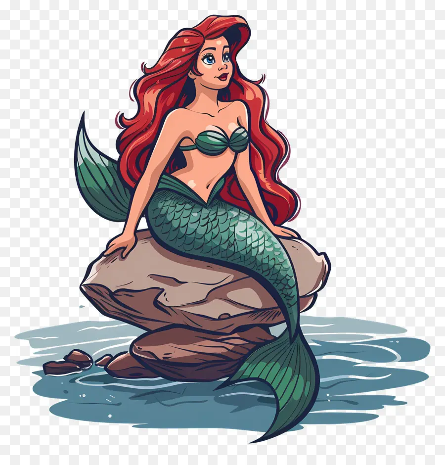 Sereia，Cabelo Vermelho PNG