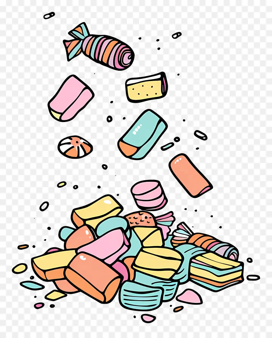 Pilha De Doces，Candy PNG