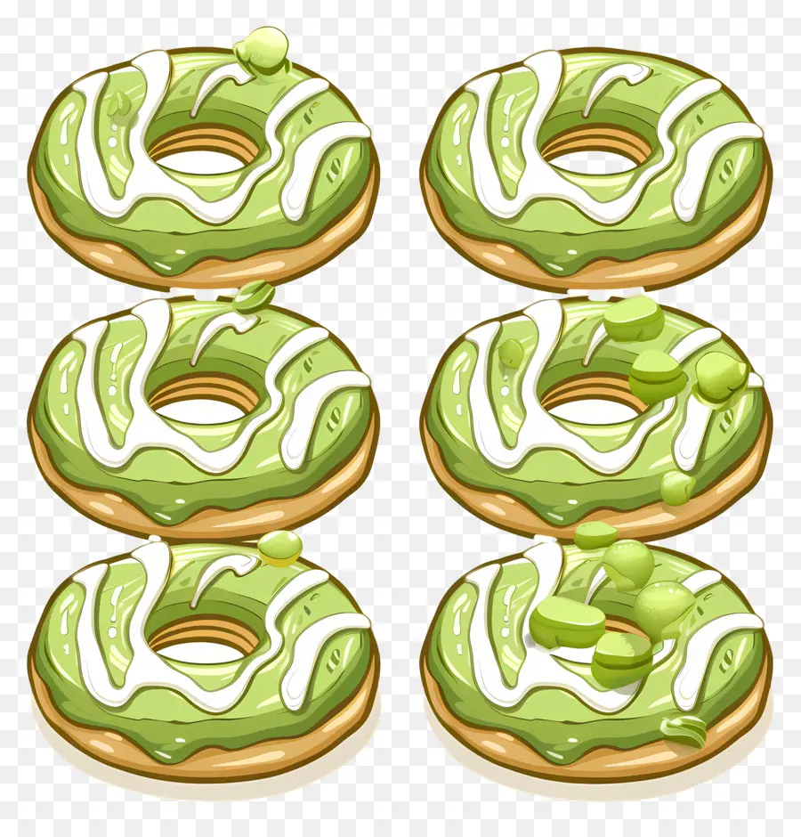 Donuts Matcha，Verde Donuts PNG