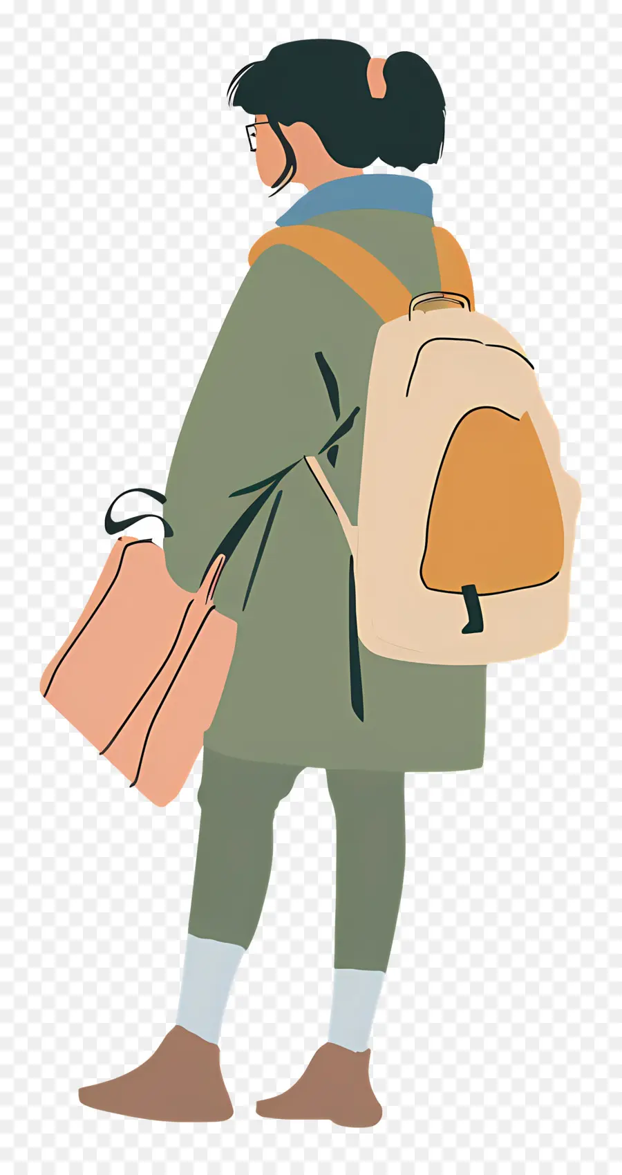 Estudante，Mochila PNG