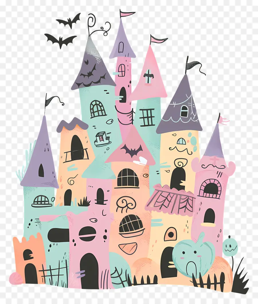 Castelo Assustador De Halloween，Castelo PNG