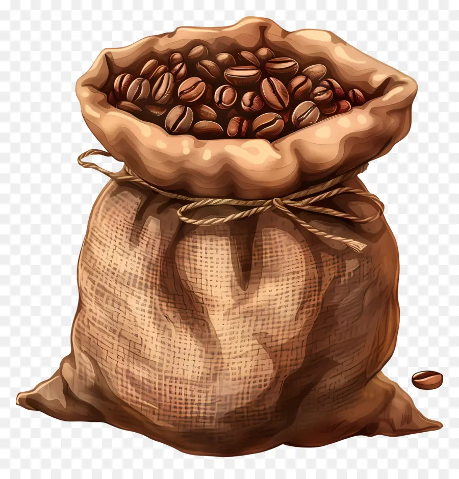 Grãos De Café，Saco De Estopa PNG