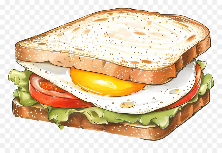 Egg Sandwich，Breakfast Sandwich PNG