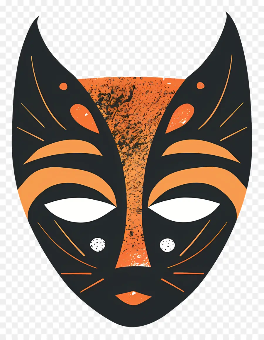 Máscara De Halloween，Gato De Máscara PNG