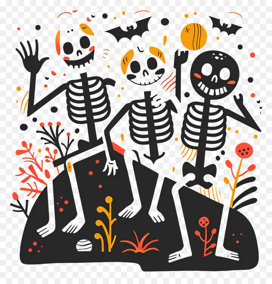 Esqueletos De Halloween，Esqueletos PNG