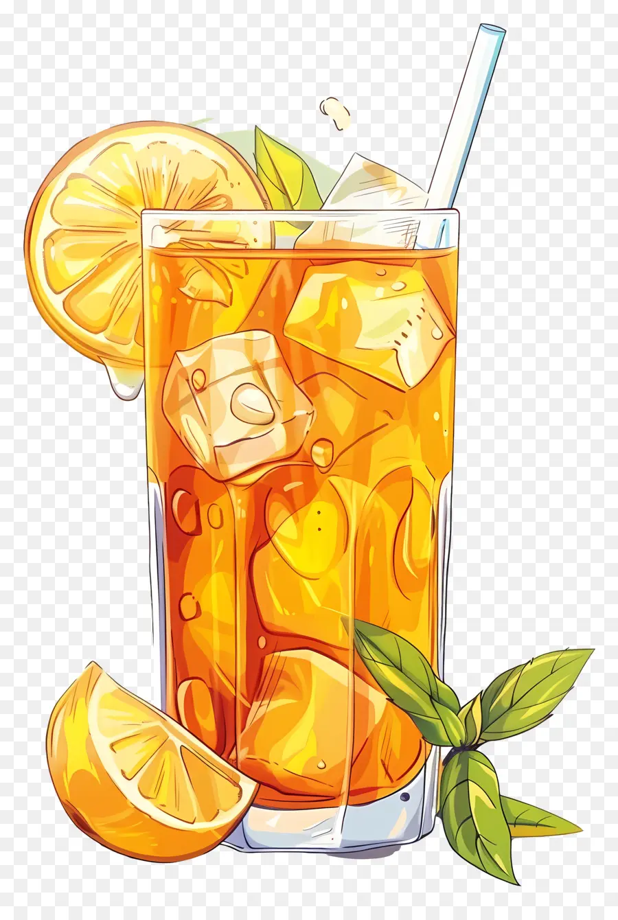 Chá Gelado，Suco De Laranja PNG