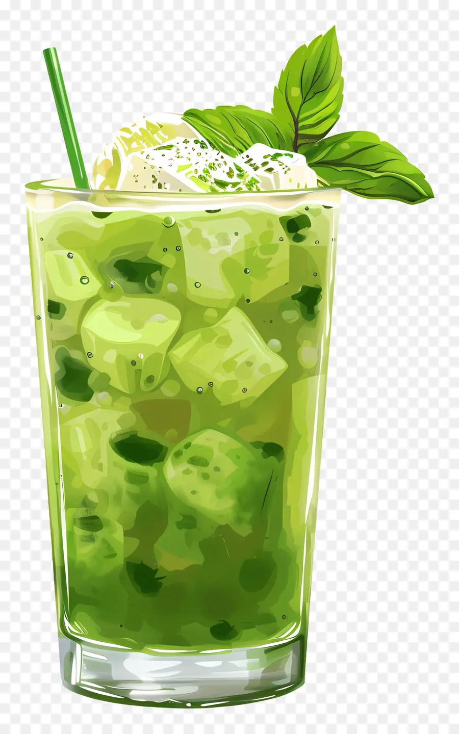 Bebida Matcha，O Chá Verde PNG