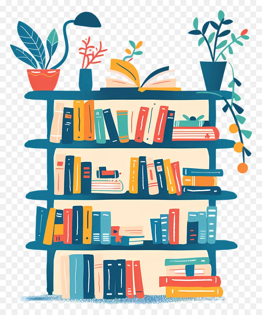 Biblioteca，Estante PNG