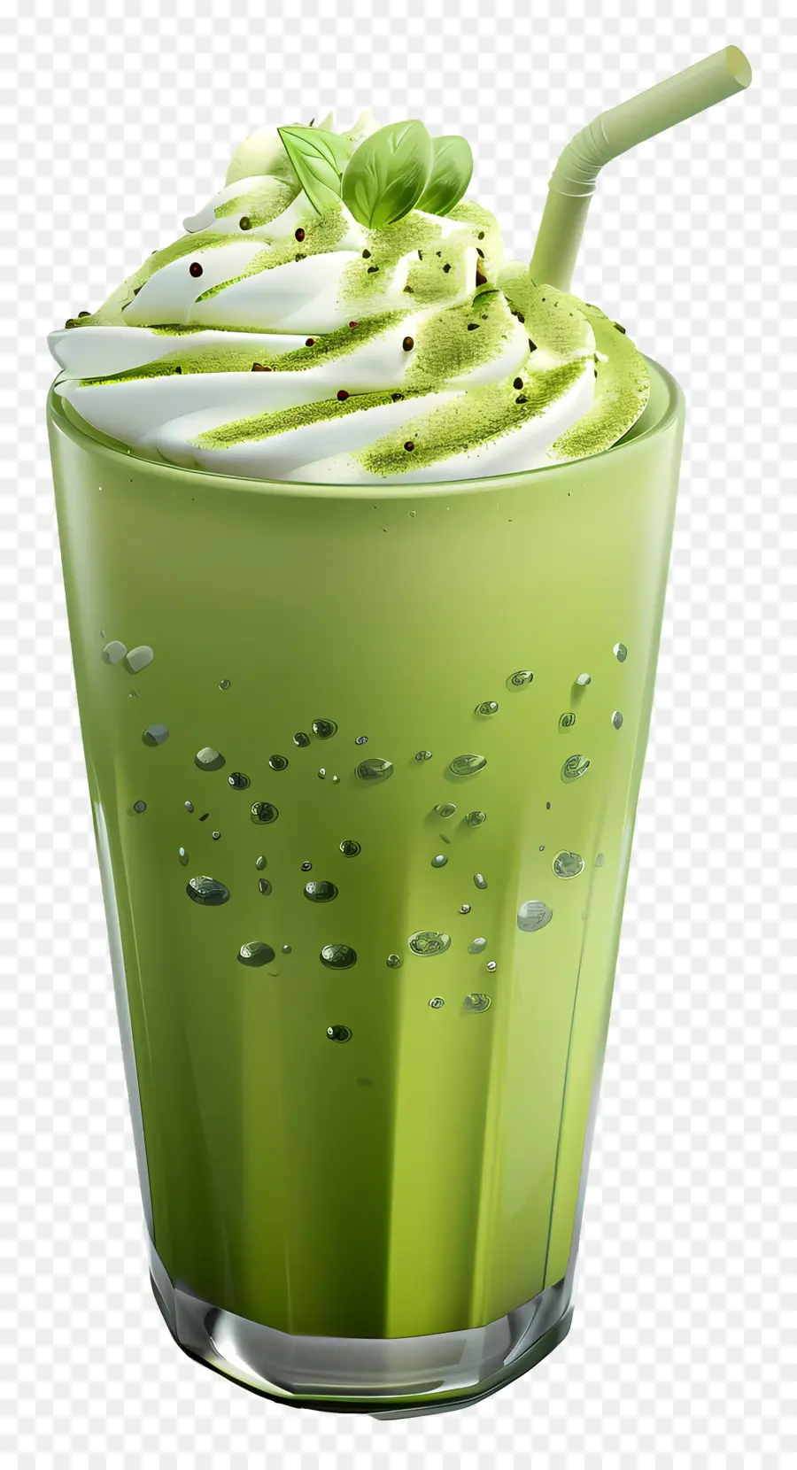 Bebida Matcha，Chá Verde Com Leite PNG