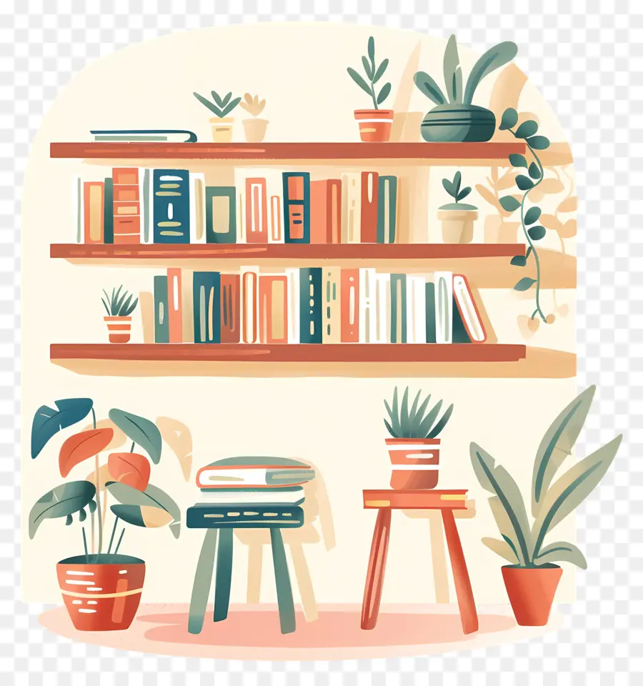 Biblioteca，Bookshelf PNG