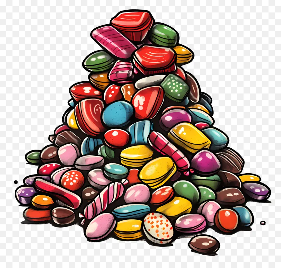 Pilha De Doces，Candy PNG