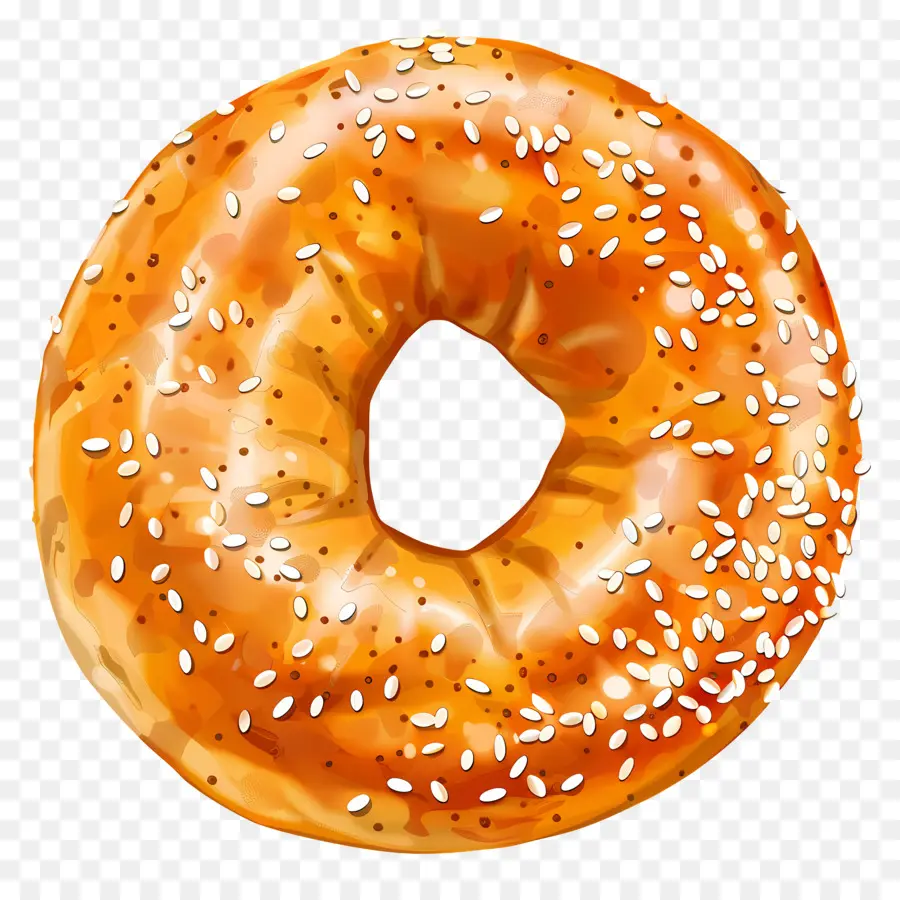 Bagel，Sementes De Sésamo PNG