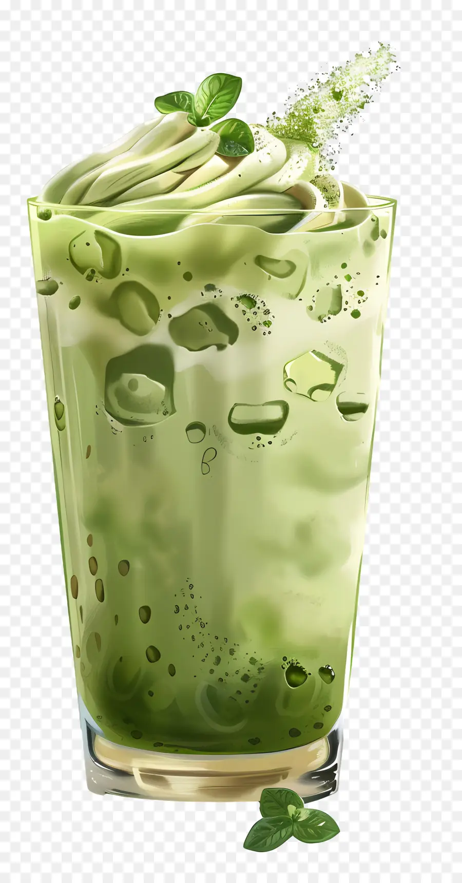 Bebida Matcha，O Chá Verde PNG