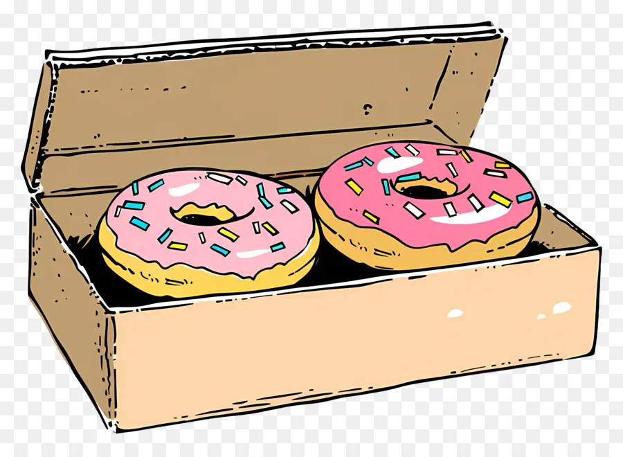 Caixa Com Rosquinhas，Doughnuts PNG