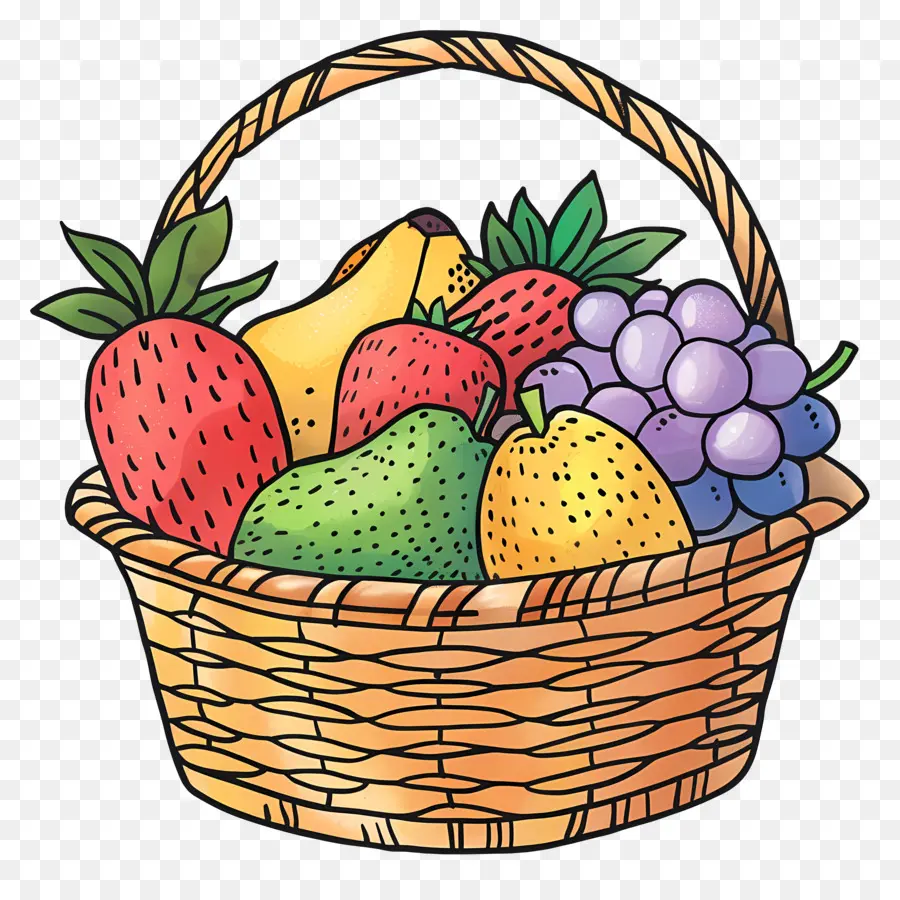 Cesta Com Frutas，Cesto De Fruta PNG