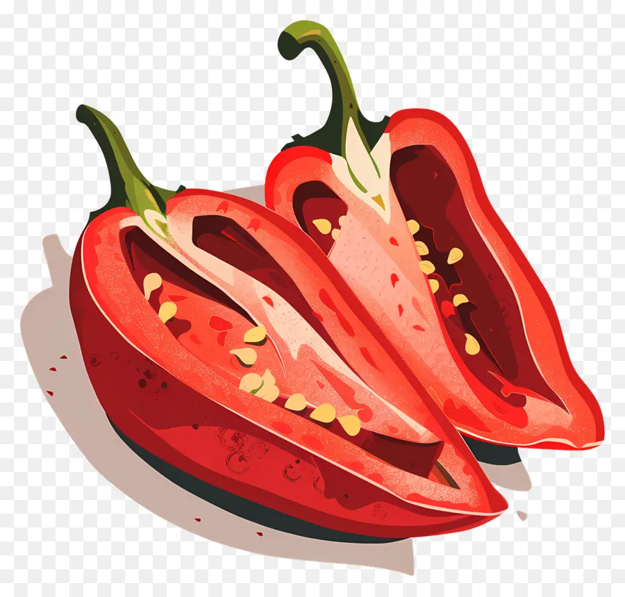 Pimenta Fatias，Pimentão PNG