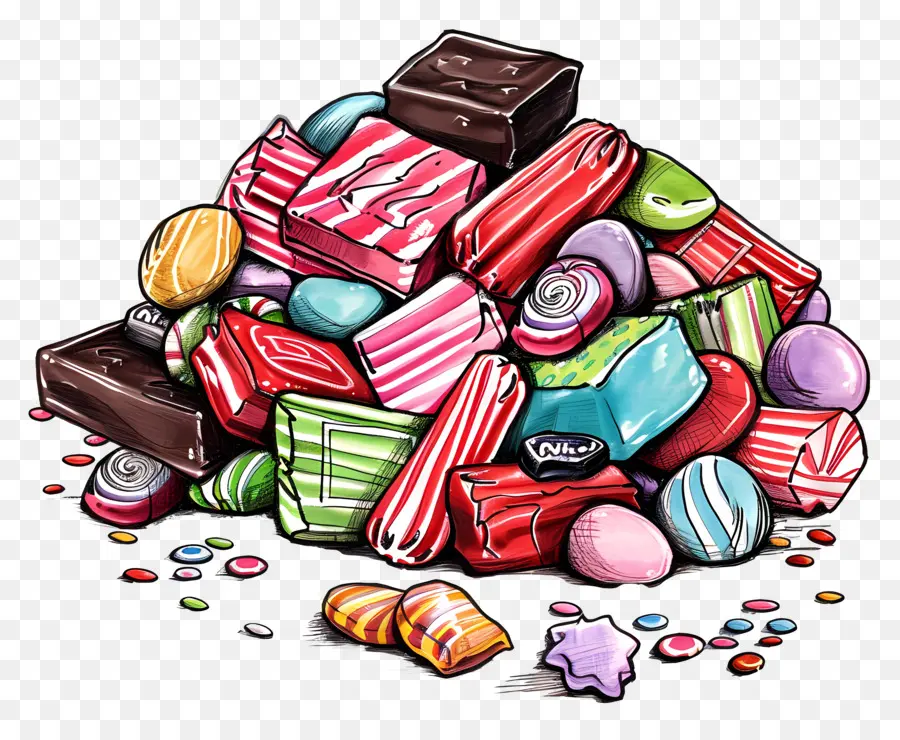 Pilha De Doces，Candy PNG