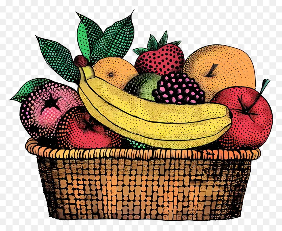 Cesta Com Frutas，Cesto De Fruta PNG