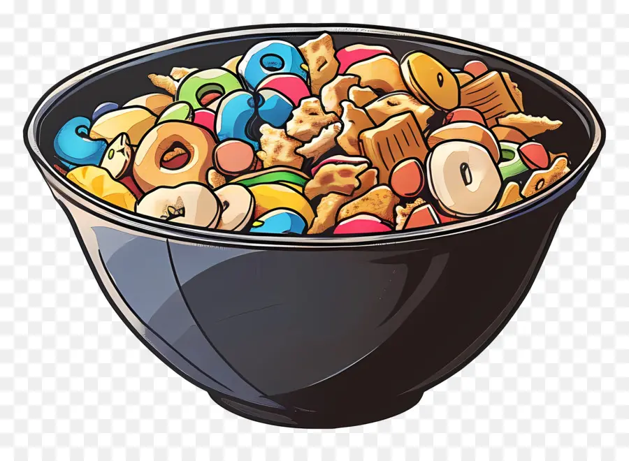 Tigela De Lanches，Cereal Colorido PNG