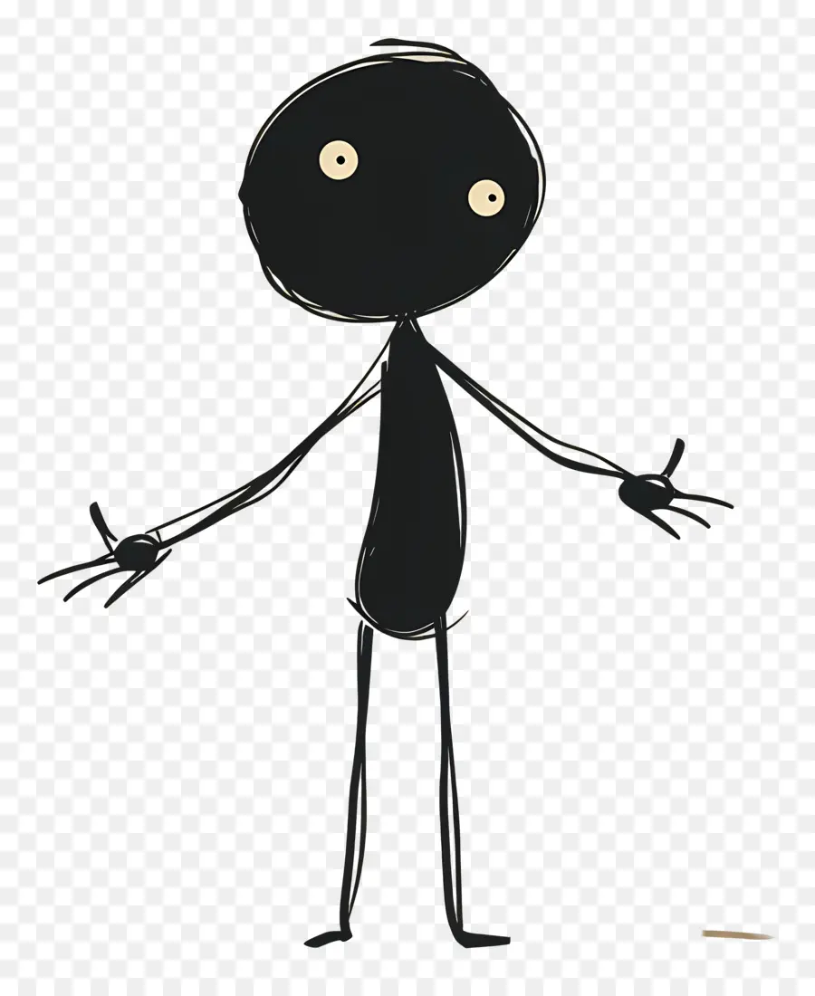 Stickman Confuso，Stick Figure PNG