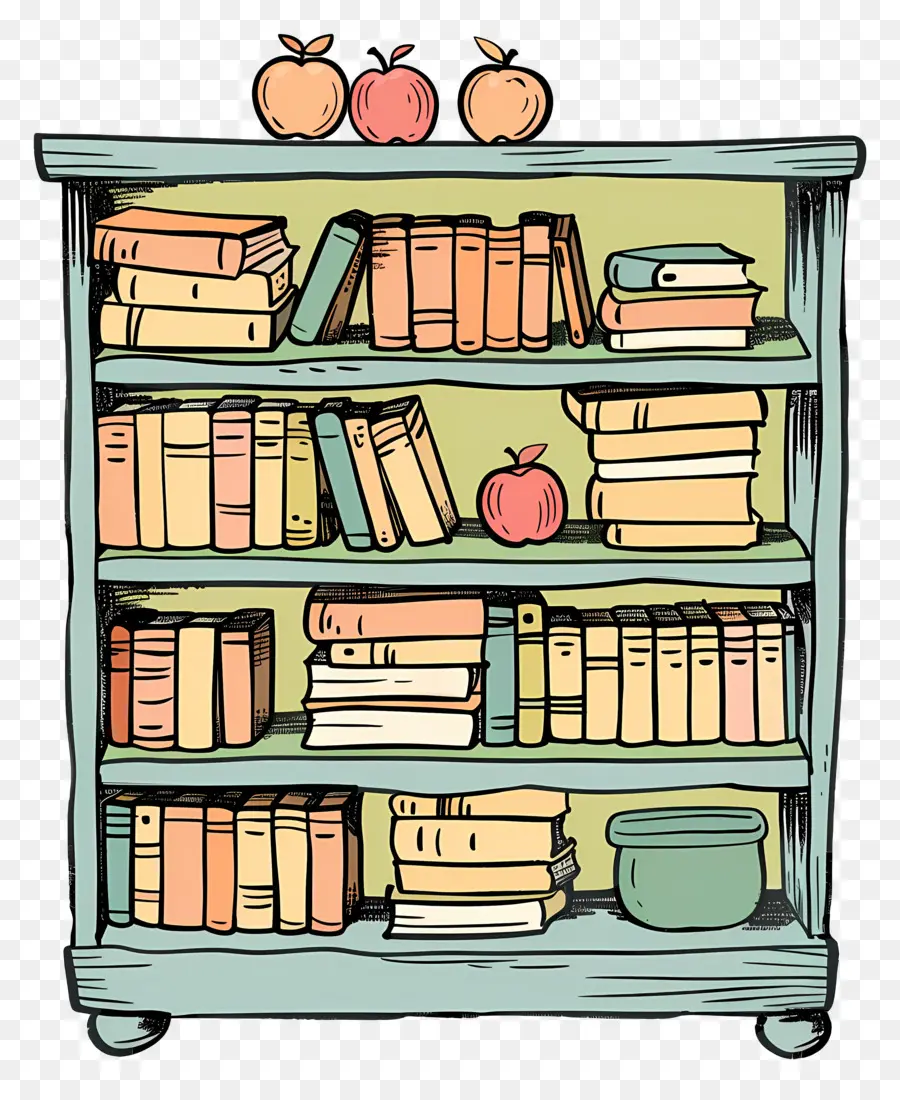 Bookshelf，Estante PNG