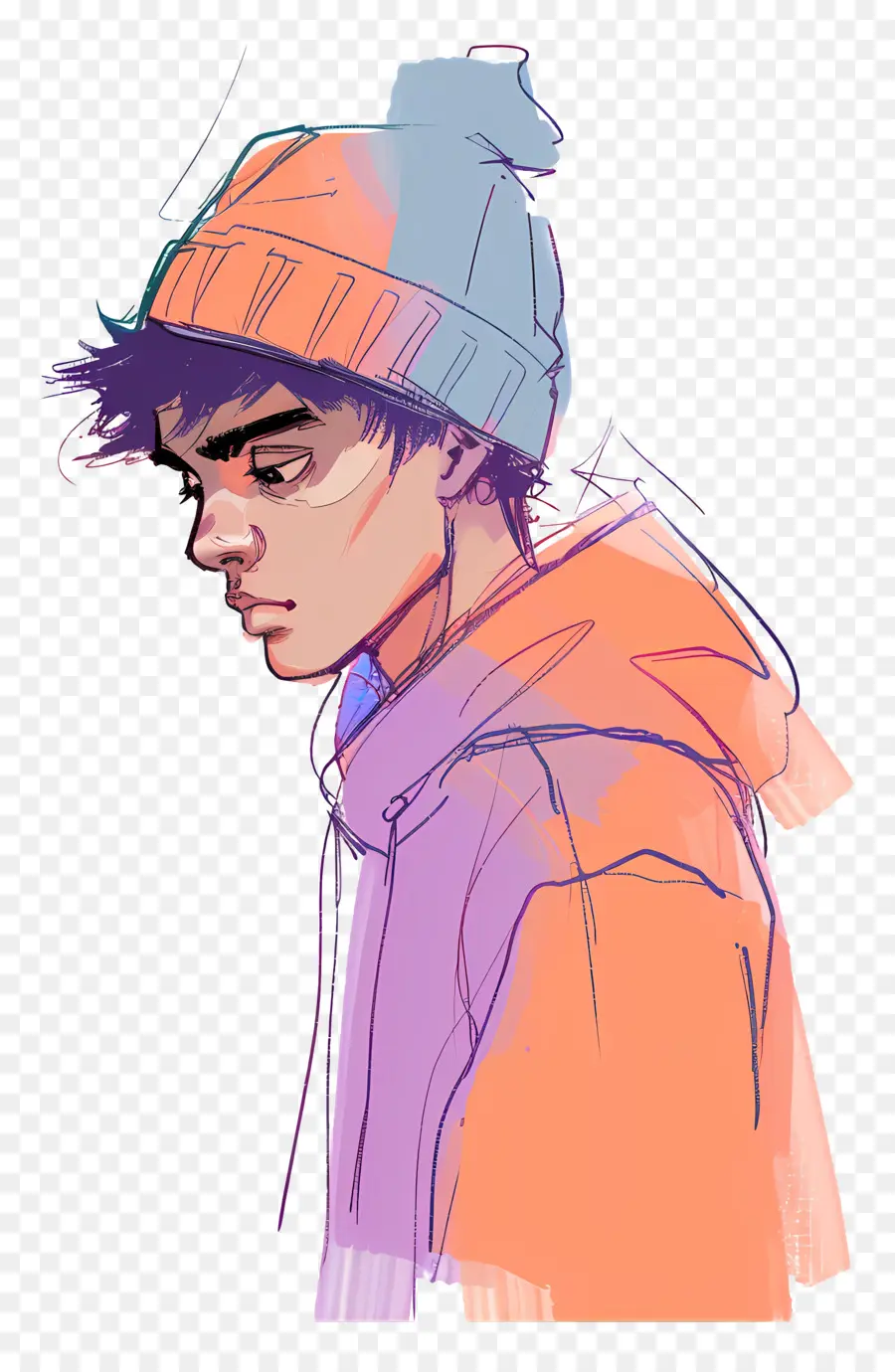 Cara Com Beanie，Young Man PNG