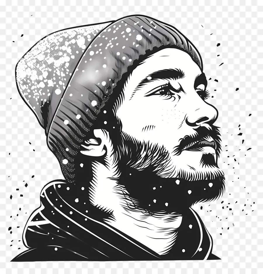 Cara Com Beanie，Homem PNG