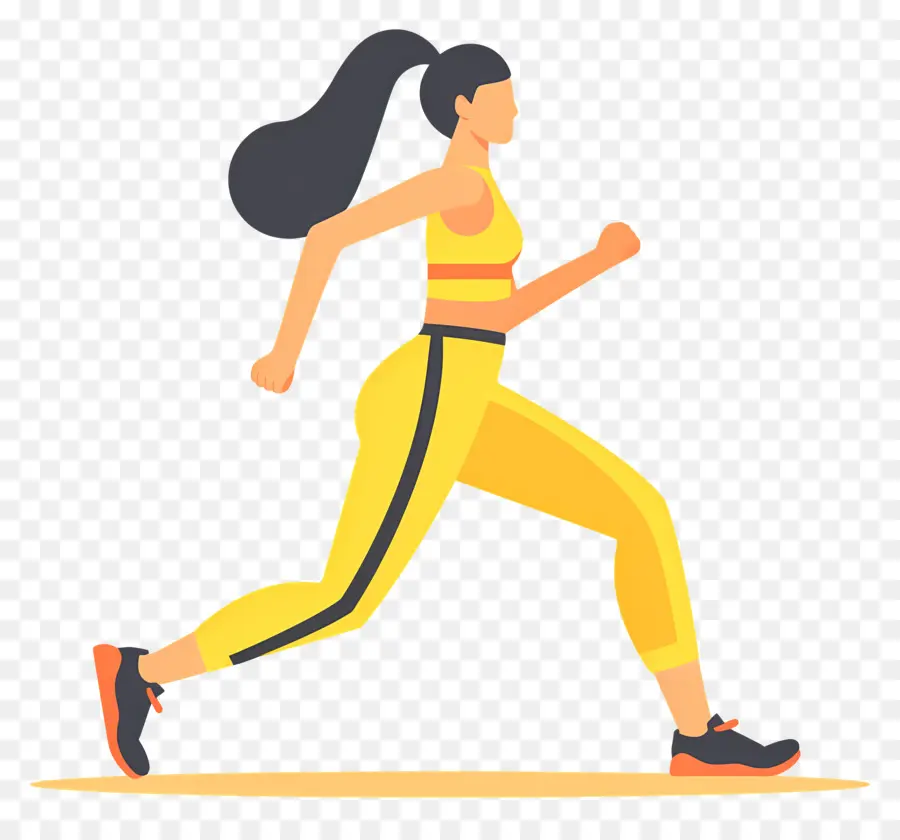 Exercício，Runner Feminino PNG