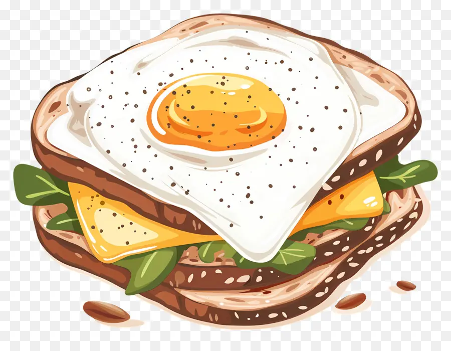 Egg Sandwich，Sanduíche De Ovo Frito PNG