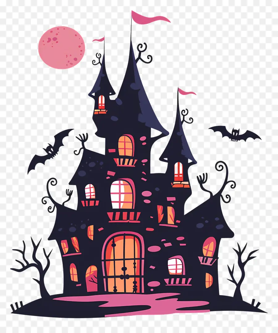 Castelo Assustador De Halloween，Castelo Gótico PNG