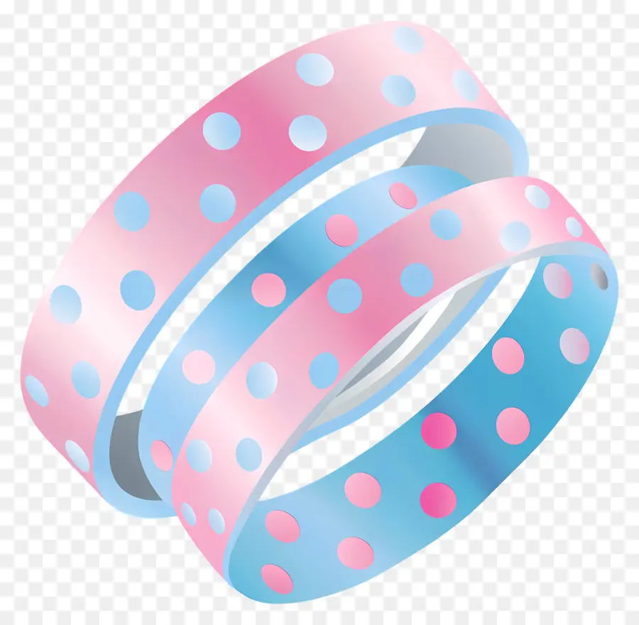 Fitas Artesanais，Pulseiras Rosa E Azul PNG