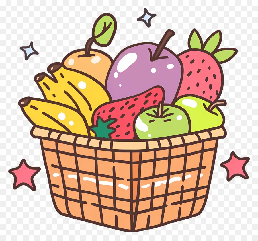 Cesta Com Frutas，Fruits PNG