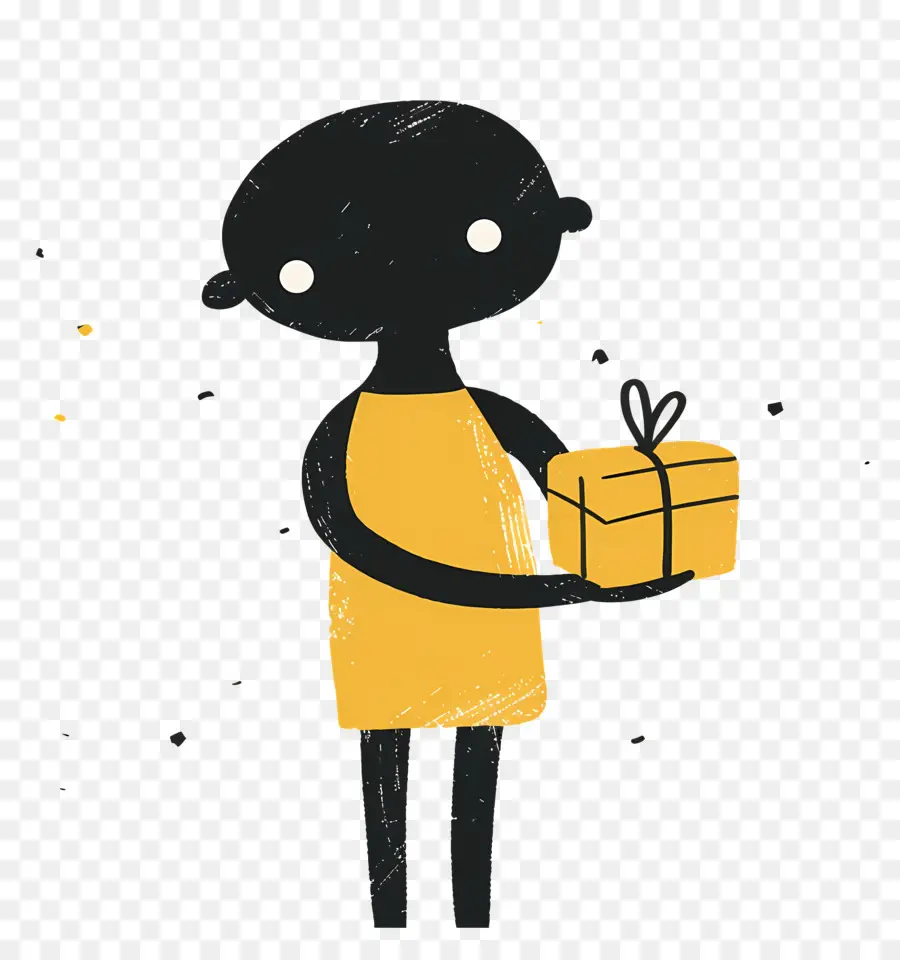 Stickman Com Caixa De Presente，Mulher PNG