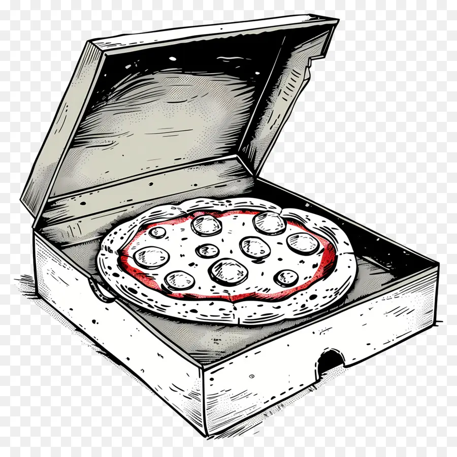 Caixa Com Pizza，Pizza PNG