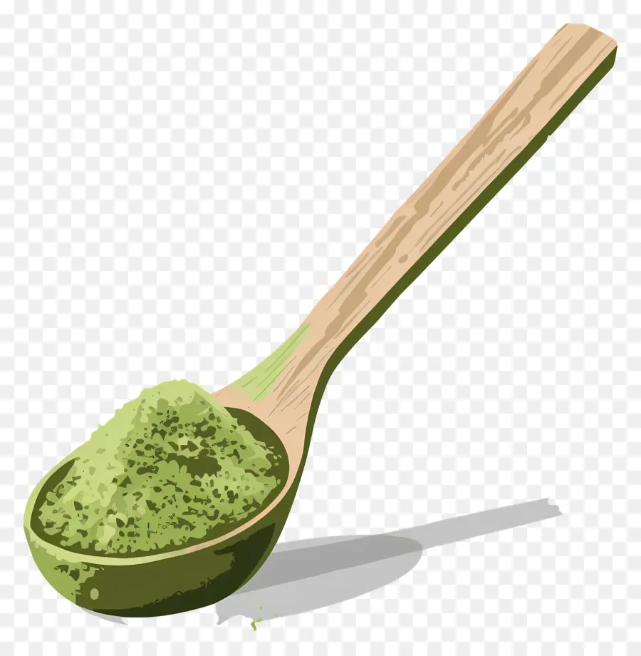 Matcha Powder Scoop，Matcha Em Pó PNG