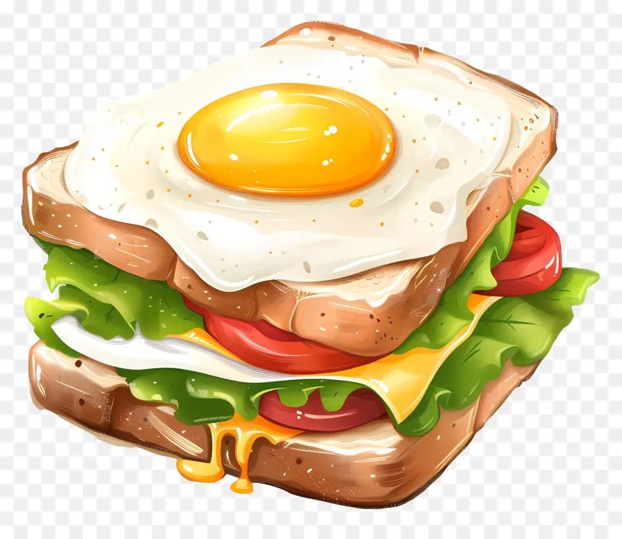 Egg Sandwich，Abacate Sanduíche PNG