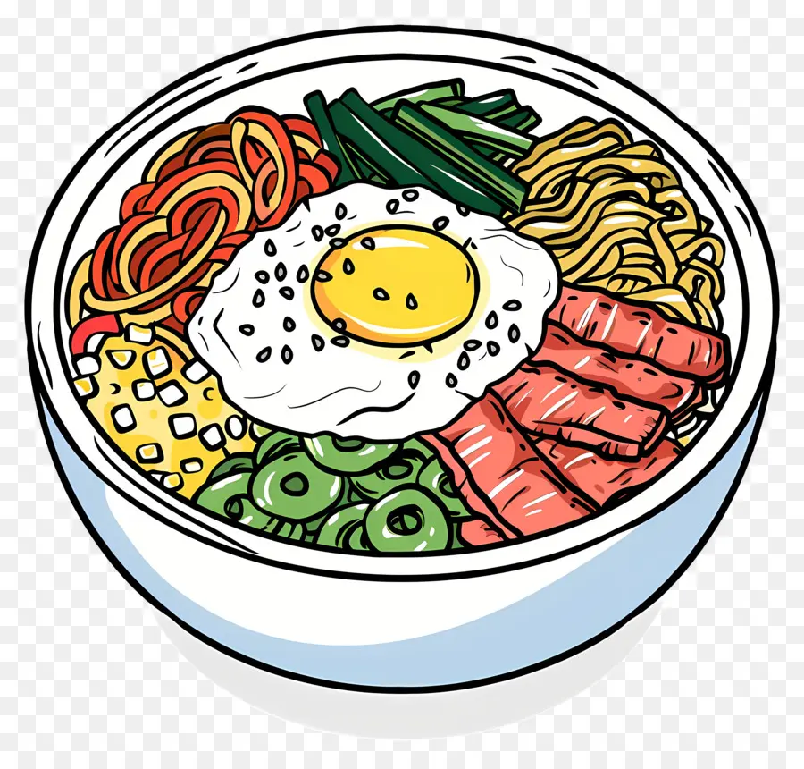 O Coreano Bibimbap，Macarrões PNG