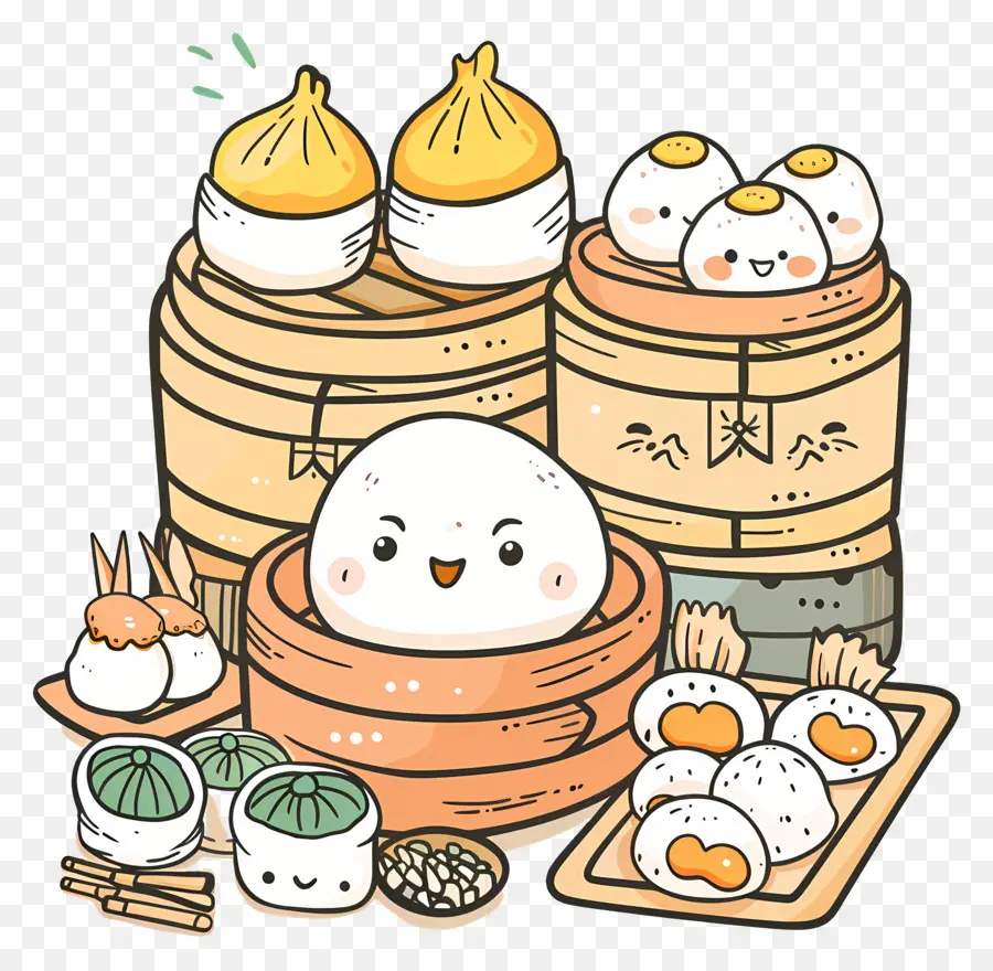 Dim Sum，Comida Asiática PNG