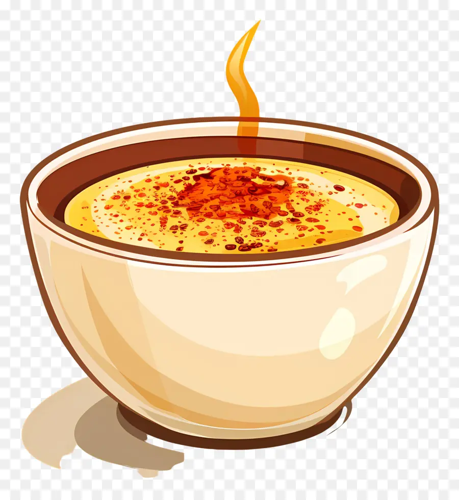 Crème Brûlée，Sopa Quente PNG