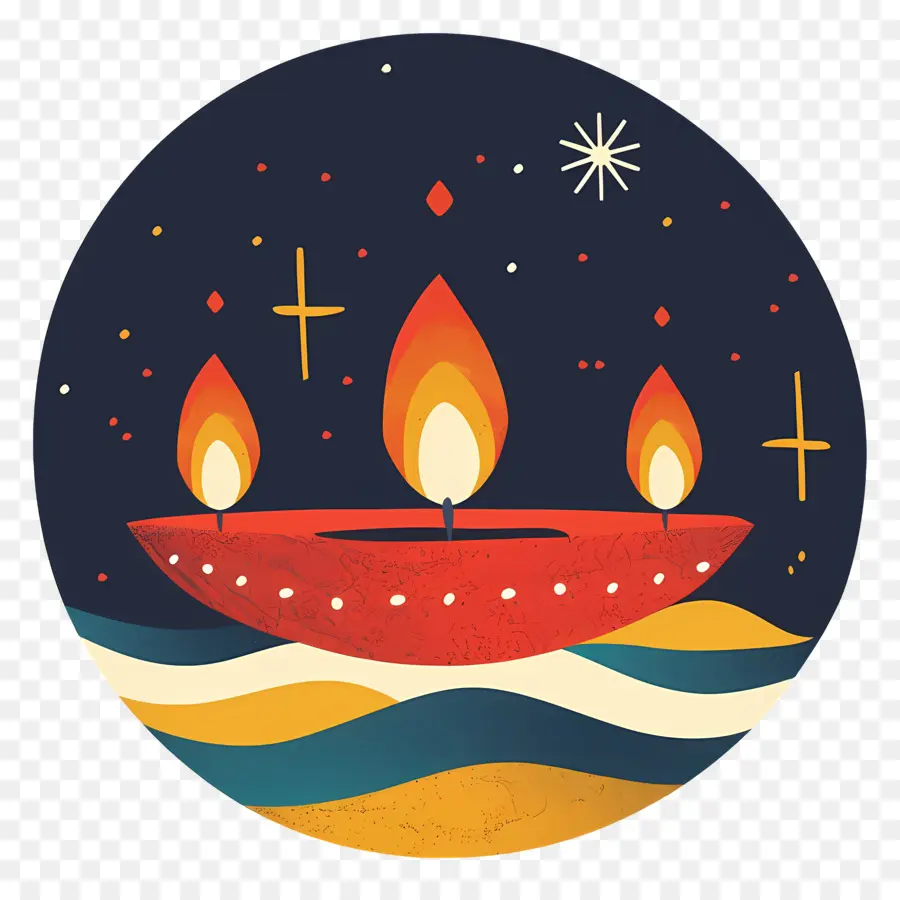 Diwali，Velas Flutuantes PNG