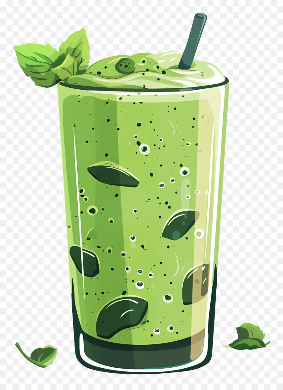 Matcha Smoothie，Smoothie Verde PNG