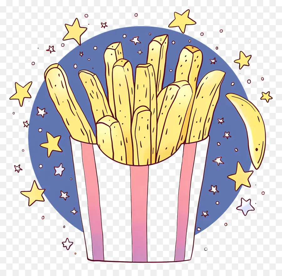 Batatas Fritas，Cartoon PNG