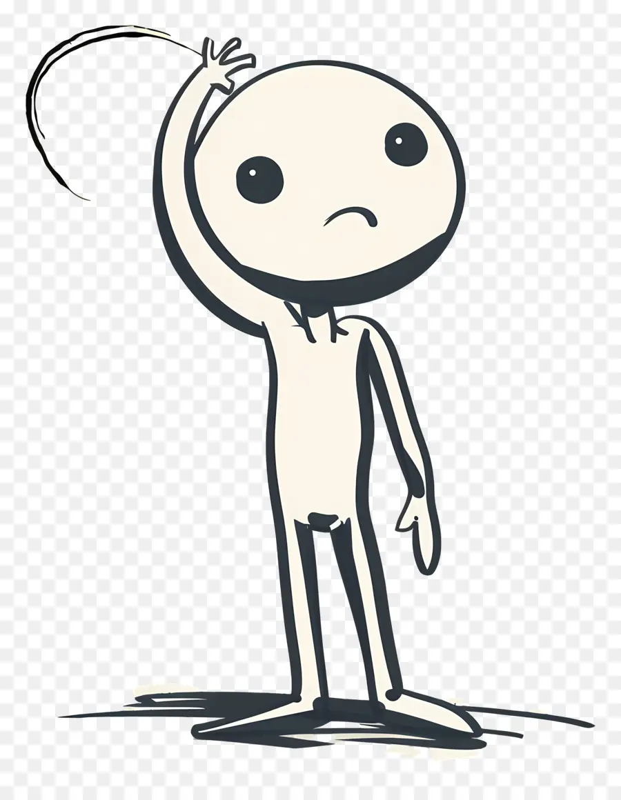 Stickman Confuso，Stick Figure PNG